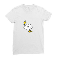 Cute Cloud With Lighting Ladies Fitted T-shirt | Artistshot