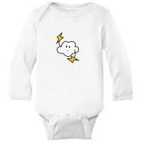 Cute Cloud With Lighting Long Sleeve Baby Bodysuit | Artistshot