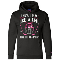 Funny Girls Hockey Designs For Women Field Hockey Novelty Champion Hoodie | Artistshot