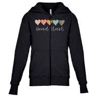 Leopard Hearts Teacher Student, Head Start Back To School T Shirt Youth Zipper Hoodie | Artistshot