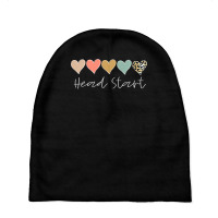 Leopard Hearts Teacher Student, Head Start Back To School T Shirt Baby Beanies | Artistshot