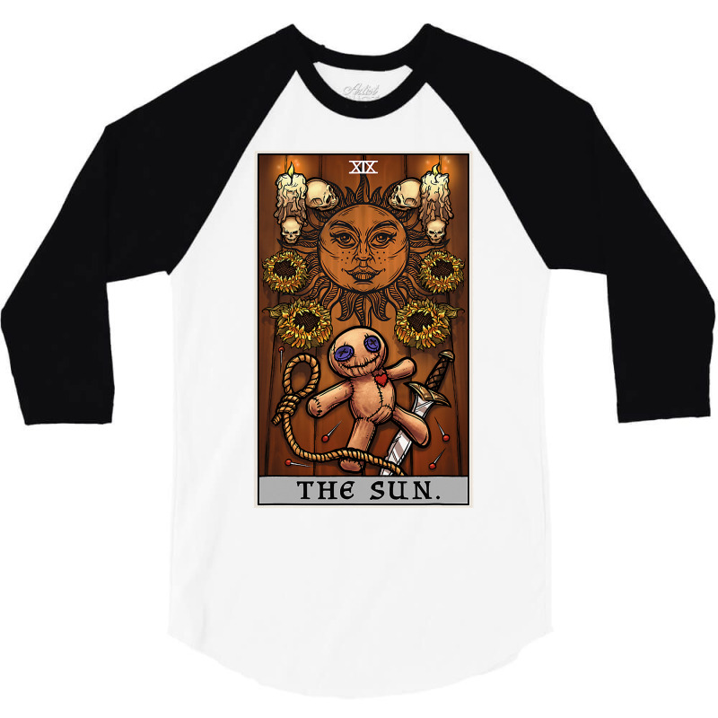 The Sun Tarot Card Halloween Voodoo Doll Pagan Witch Altar T Shirt 3/4 Sleeve Shirt by ChristineWeber89 | Artistshot