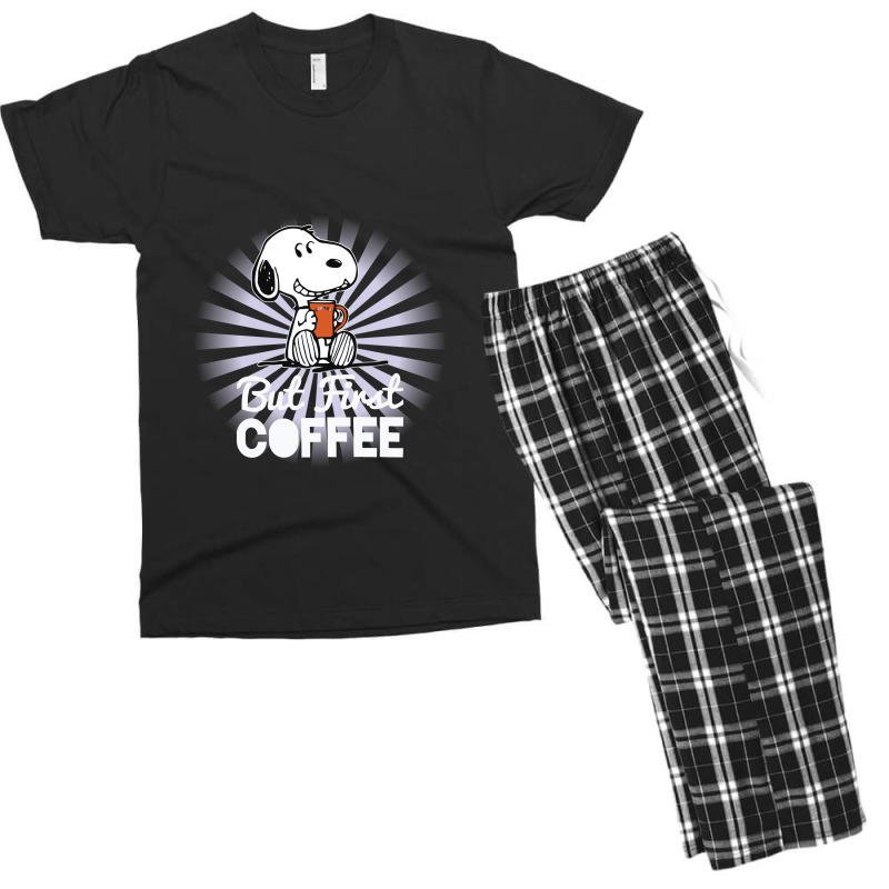 But First Coffee Men's T-shirt Pajama Set | Artistshot