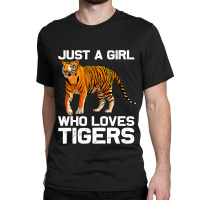 Funny Tiger Girl Design Kids Women Mom Tiger Love Wildlife Classic T-shirt | Artistshot