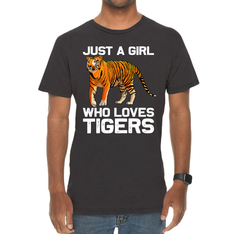 Funny Tiger Girl Design Kids Women Mom Tiger Love Wildlife Vintage T-shirt | Artistshot