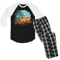 St. Martin Island Beach Shirt Lost Paradise Men's 3/4 Sleeve Pajama Set | Artistshot