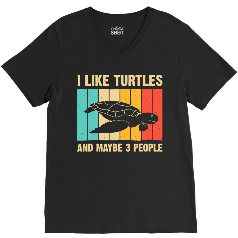 Funny Turtle Design Sea Turtle Lover Men Women Boys Girls V-neck Tee | Artistshot