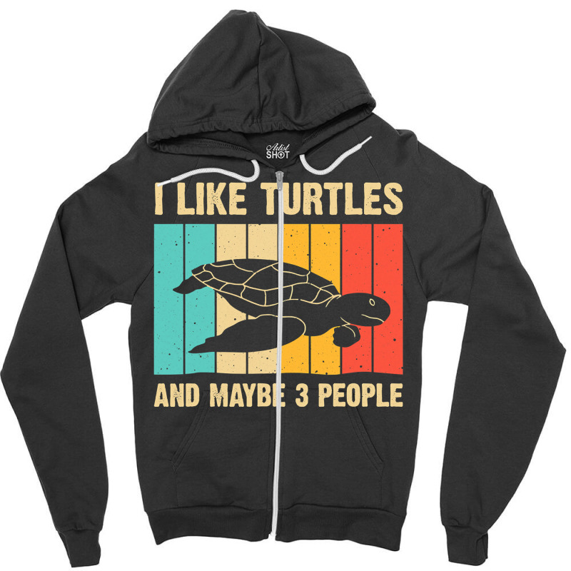 Funny Turtle Design Sea Turtle Lover Men Women Boys Girls Zipper Hoodie | Artistshot