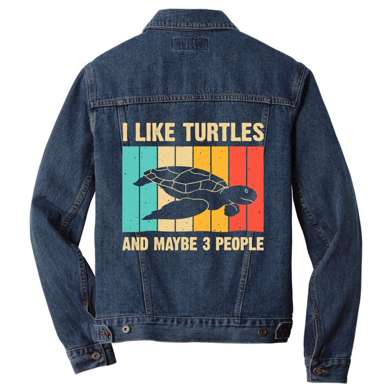 Funny Turtle Design Sea Turtle Lover Men Women Boys Girls Men Denim Jacket | Artistshot