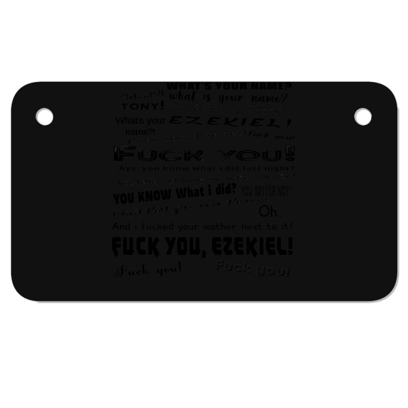 Funny What's Your Name Design Motorcycle License Plate | Artistshot