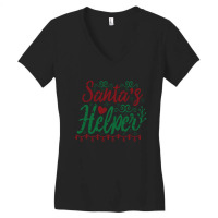 Santas Helper Women's V-neck T-shirt | Artistshot
