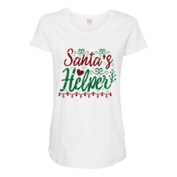 santas helper Maternity Scoop Neck T-shirt | Artistshot