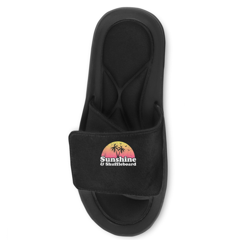 Sunshine And Shuffleboard T Shirt Slide Sandal | Artistshot