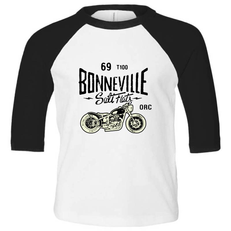 Bonneville Salt Flats Motorcycle Racing Toddler 3/4 Sleeve Tee | Artistshot