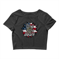 This Is God's Usa Country American Flag Sunflower Birthday Crop Top | Artistshot