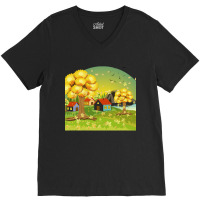 Autumn Season T Shirtautumn Town T Shirt V-neck Tee | Artistshot