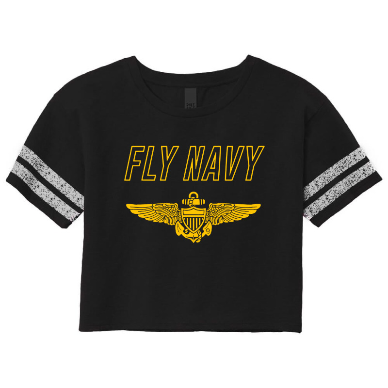 Fly Navy Scorecard Crop Tee by Brigadir | Artistshot