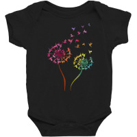 Flower Dandelion Hummingbird T  Shirt Tie Dye Dandelion Hummingbird Fl Baby Bodysuit | Artistshot