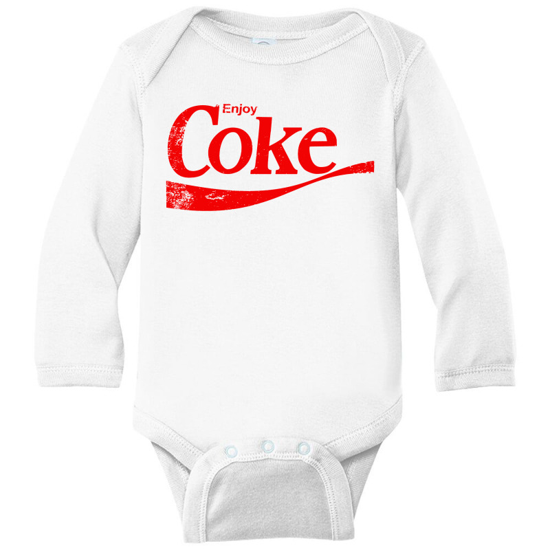 Vintage Coke Drinking Long Sleeve Baby Bodysuit | Artistshot