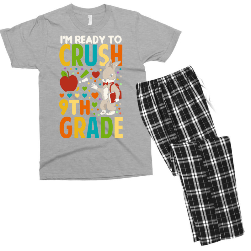 Back To School T Shirti'm Ready To Crush 9th Grade Back To School Funn Men's T-shirt Pajama Set | Artistshot