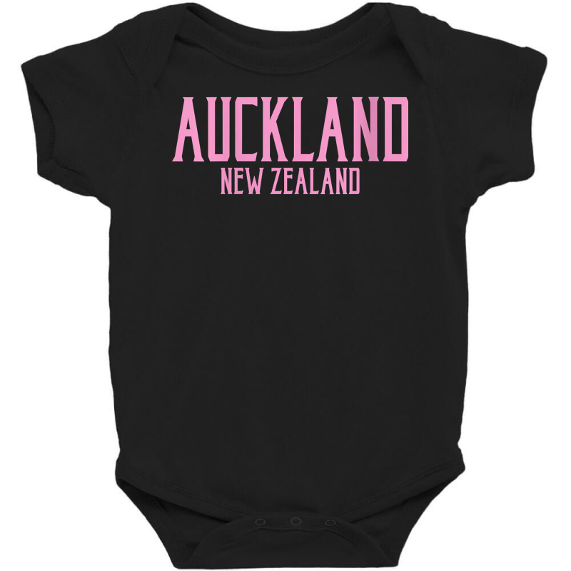 Womens Auckland New Zealand Vintage Text Pink Print V Neck T Shirt Baby Bodysuit by CrespinoEllawyn | Artistshot