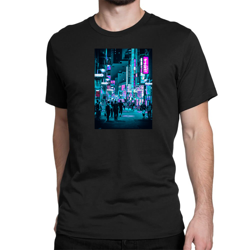 Tokyo Neon Night Synthwave Classic T-shirt by Jeff_Nugroho | Artistshot