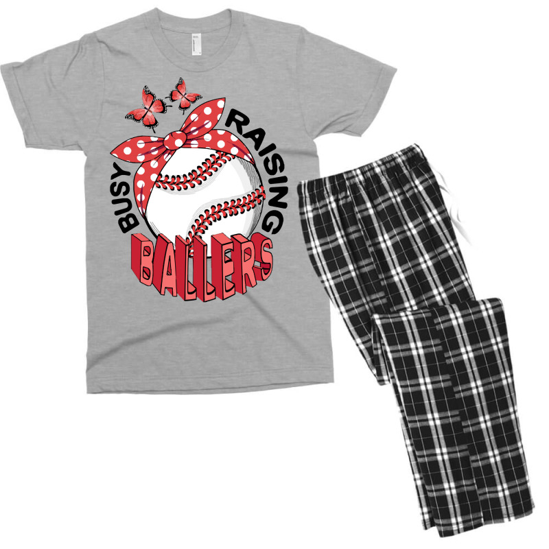 Baseball T Shirtbaseball   Busy Raising Ballers T Shirt Men's T-shirt Pajama Set | Artistshot