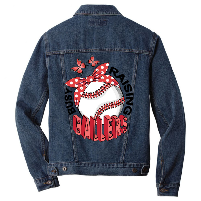 Baseball T Shirtbaseball   Busy Raising Ballers T Shirt Men Denim Jacket | Artistshot