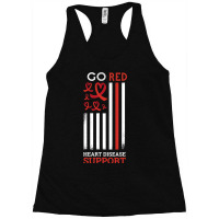 Go Red Heart Disease Support Heart Disease Awareness Gifts Racerback Tank | Artistshot