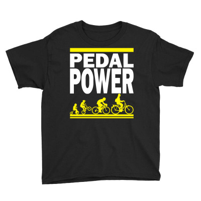 Pedal Power Bicycle Youth Tee Designed By Gooseiant
