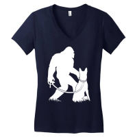 Belgian Malinois T Shirtbigfoot Walking Belgian Malinois T Shirt Women's V-neck T-shirt | Artistshot