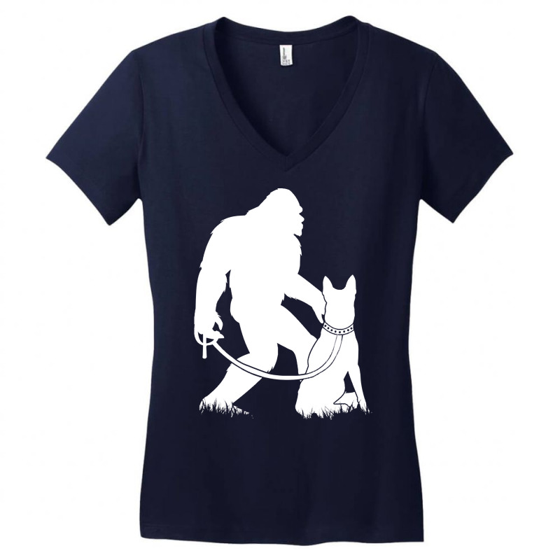 Belgian Malinois T Shirtbigfoot Walking Belgian Malinois T Shirt Women's V-Neck T-Shirt by marisadenesik663 | Artistshot