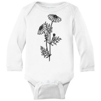 Feverfew Plant Botanist T Shirt Long Sleeve Baby Bodysuit | Artistshot