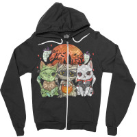 Halloween Cat Halloween Costume T  Shirt Halloween Cat Halloween Costu Zipper Hoodie | Artistshot