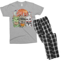 Halloween Cat Halloween Costume T  Shirt Halloween Cat Halloween Costu Men's T-shirt Pajama Set | Artistshot