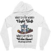 Night Shift Caregiver T Shirt Zipper Hoodie | Artistshot