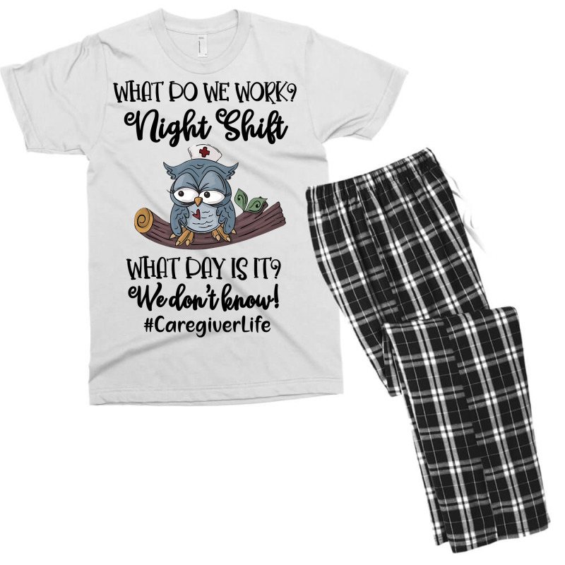 Night Shift Caregiver T Shirt Men's T-shirt Pajama Set | Artistshot