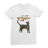 Funny Namaste Cat Yoga Meditation Ladies Fitted T-shirt | Artistshot