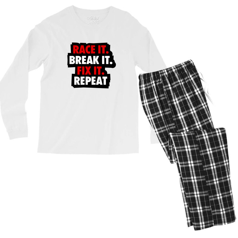 Race It Break It Men's Long Sleeve Pajama Set By Cm-arts - Artistshot