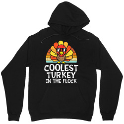 Kids Coolest Tur.key In The Flock Toddler Boys Thanksgiving Kids Unisex Hoodie Designed By New1day03091