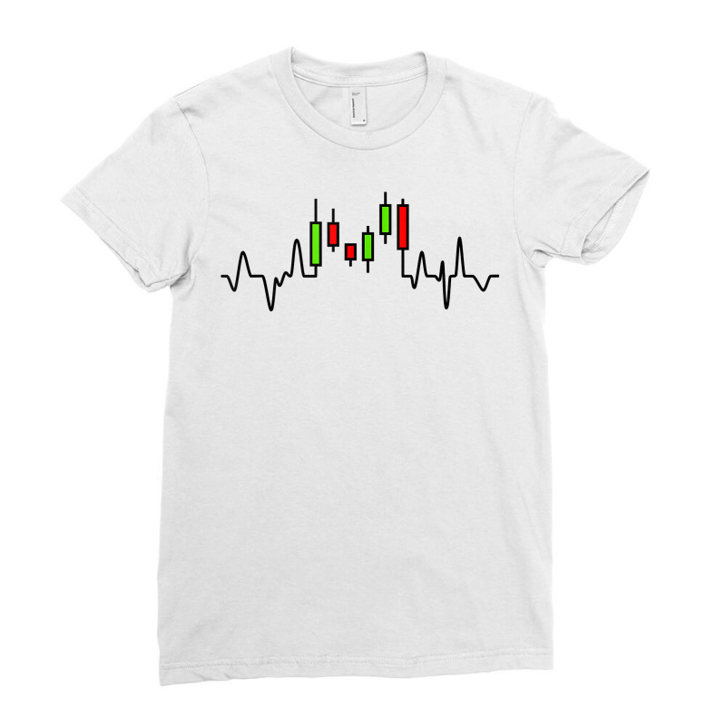 Forex Or Stock Trader Candlestick Chart Heartbeat Graph Tank Top Ladies Fitted T-Shirt by gehriglyssy | Artistshot