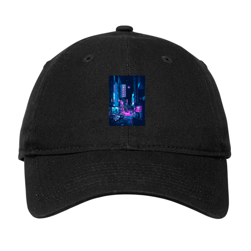 Hongkong Neon Synthwave Adjustable Cap by Jeff_Nugroho | Artistshot