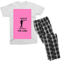 Exercise Daily   Walk With The Lord   Womens Version Men's T-shirt Pajama Set | Artistshot