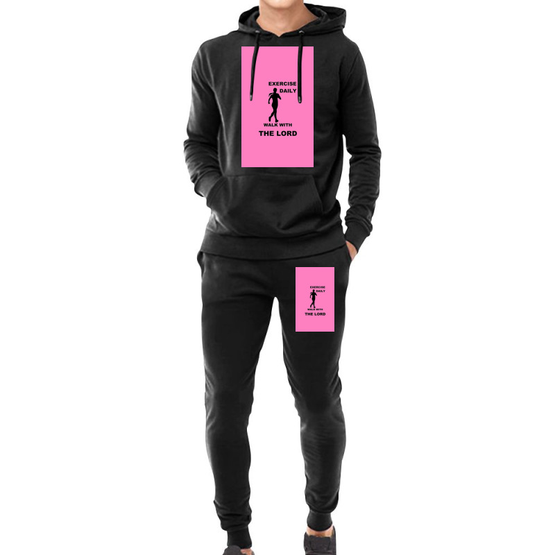 Exercise Daily   Walk With The Lord   Womens Version Hoodie & Jogger Set | Artistshot