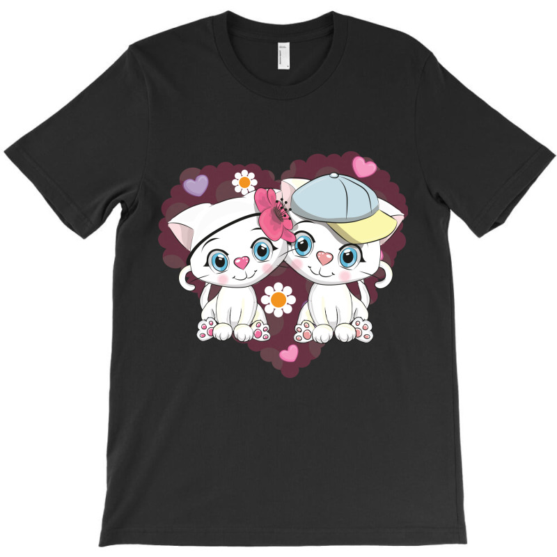 Cute Couple Cats T-shirt | Artistshot