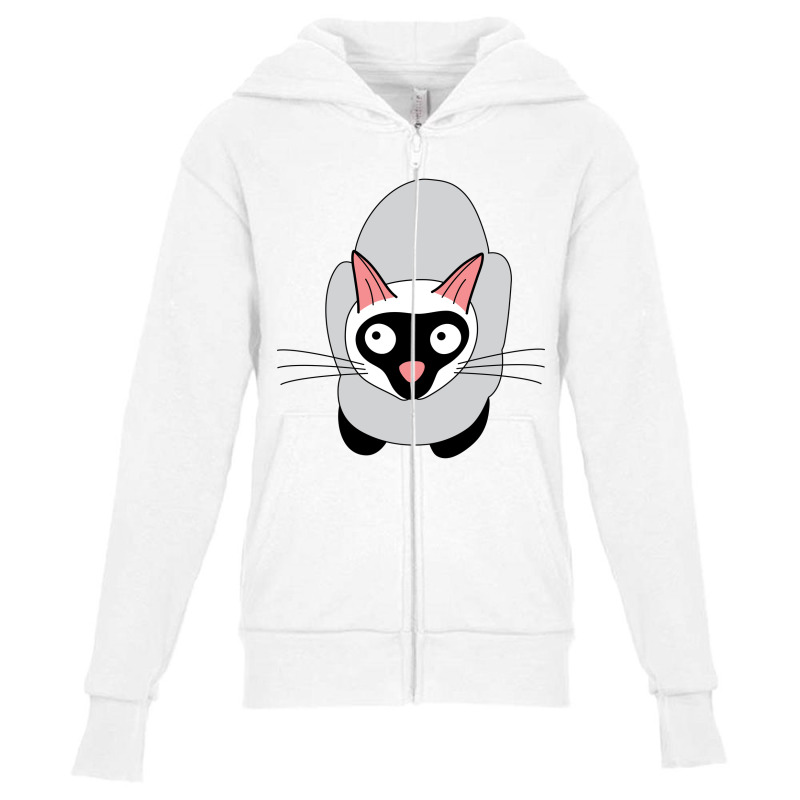 Cat Design Youth Zipper Hoodie | Artistshot