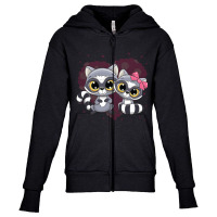 Cartoon Cat Cute Twin Youth Zipper Hoodie | Artistshot