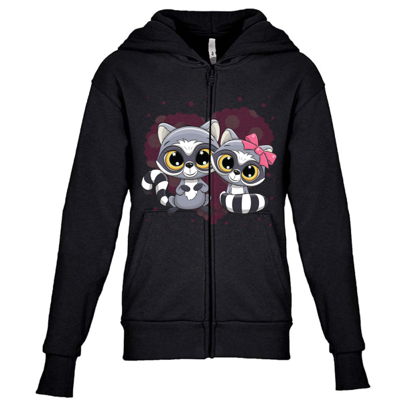 Cartoon Cat Cute Twin Youth Zipper Hoodie | Artistshot