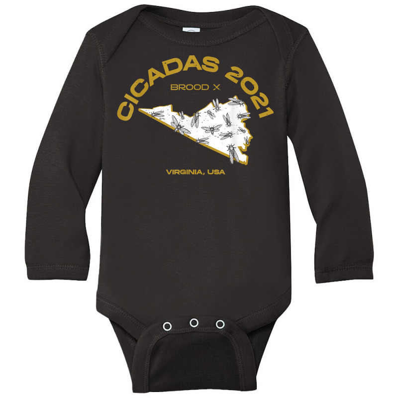 Virgina Cicada Invasion 2021 T Shirt Long Sleeve Baby Bodysuit by FavorRoh | Artistshot