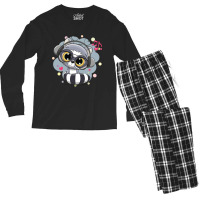 Cartoon Cat Cute Music Men's Long Sleeve Pajama Set | Artistshot